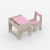Topolino Toddler Activity Table & Chair in Oak and Pink