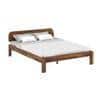 Sleigh Solid Wood Queen Size Non Storage Bed In Provincial Teak Finish