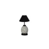 Alison Black cotton Glass Table lamp with Iron Base