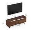 Blesky Mini Engineering Wood Floor Standing Tv Entertainment In Brown Maple Finish