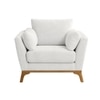 Lorentz Boucle Fabric Lounge Chair in White Colour