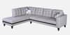 Garcia 5 Seater Fabric Sofa with Right Hand Side Lounger in Cream Beige