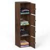 Calcio 4-Tier Engineered Wood Wardrobe In Brown Maple Finish