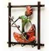 Metal Handpainted Red Musician Key Holder with 3 Hooks