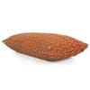 Criss Cross Medium Brown Cotton Knitted Decorative Cushion Cover 12 x 20 Inches