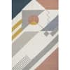 Jaipur Rugs Soft Geometric 5x8 Feet Undyed White And Medium Grey Wool And Polyester Dhurrie Carpet