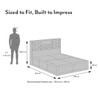 Cambry King Size Box Storage Bed With Headboard Storage In American Walnut