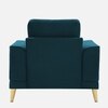 Nency Velvet 1 seater Sofa T Blue