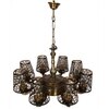 Devansh Gold Antique Wall Mounted Lamp With Beige Jute Shade