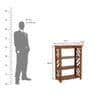 Lala Solid Wood Bookshelf in Honey Oak Finish