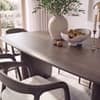 Zen Rectangular Solid Wood 6 Seater Dining Table With 6 Zen Solid Wood Dining Chair (Finish: Danish Walnut, Colour:  San Ripple)