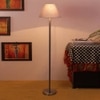 Deance Grey Cotton Shade Floor Lamp