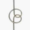 Knot Handicrafted Floor Lamp in Brushed shiny crome finish and White Colour
