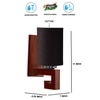 Devansh Solid Wood Electric Wall Light in Black Colour with Black Shade Count of 1 Light