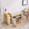 Hexa Red Engineered Wood Shoe Rack in Giant Wood and Frosty White Colour