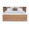 Vienta Engineered Wood King  Size Upholstered Bed With Box Storage (Brentwood Oak Brown Finish)