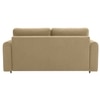 Baruna 3 Seater Velvet Pull Out Sofa Cum Bed with Storage In Beige Color
