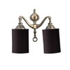 Devansh Metal Electric Wall Light in Black Colour with Black Shade Count of 2 Lights