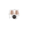 Beatrix Dual Off White Cotton Wall Mounted Lamp with Steel Base