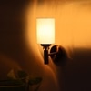 Devansh Metal Electric Wall Light in Gold Colour with off-white Shade Count of 1 Light
