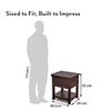 Snooze Solid Wood Bedside Table in Mahogany Finish