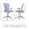 Ebeaony Mid Back Ergonomic Chair in Blue Colour