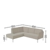 Modernelegance Wood Right Aligned 3-Seater With Upholstery Non Storage Sofa In Grey Colour