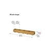 Wooden Slim Herb Planter with Divider Natural 120 cm