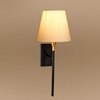 Devansh Metal Electric Wall Light in Black Colour with Off-white Shade Count of 1 Light