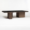 Lakesona Marble Coffee Table In Light Brown Finish