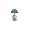 Haven Turquoise Jute Table lamp with Wood & Iron Base