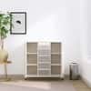 Hexa Engineered Wood Bookshelf Multipurpose Storage Rack in Frosty White