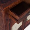 Sheesham Wood 2 Door 2 Drawer Sideboard In Honey Oak Finish