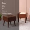 Axel Faux Leather Wooden bench stool for bedroom Set of 2