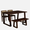 Lioren Solid Wood  Coffee Table In Rustic Teak Finish