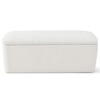 Jalo  Boucle 2 Seater Ottoman Bench with Storage  in Off White  Color