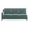 Abbey Sectional Sofa (Colour : Dusty Turquoise Velvet, Cushion : Soft, Seater : Right Aligned 3 Seater + Right Aligned Chaise)