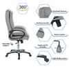Pleash High Back Executive Chair in Grey Colour