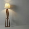 Vantage Beige Jute Floor Lamp with Beige Jute Base