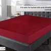Cotton Feel Terry Fabric Waterproof Mattress Protector for King Size Mattress In Maroon color 78x72