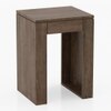 Epsilon Solid Wood Side Table In Danish Walnut Finish