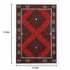 Imperial Knots Blue Red Pixel Kilim Hand Woven Dhurrie 4x6 Feet