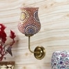 Devansh Metal Electric Wall Light in Gold Colour with Multicolor Shade Count of 1 Light