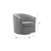 Accentrin Swivel Solid Wood Accentrel Chair in Grey Colour