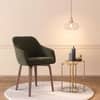 Rochelle Lounge Chair in Deep Olive Velvet Colour