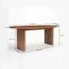 Acquis Engineered Wood 6 Seater Dining Table in Brown Finish