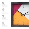 Vibrant Pink-Yellow Geometric Wood Wall Clock