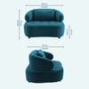 Henry Velvet 1 Seater Sofa T Blue Color