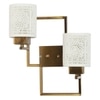 Eliante Modern Wall Lights Mild Steel & Glass Material Antique Gold & White Finish
