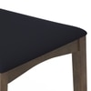 Weber Solid Wood Bar Stool (Danish Walnut Finish, Biscuit Velvet Colour)